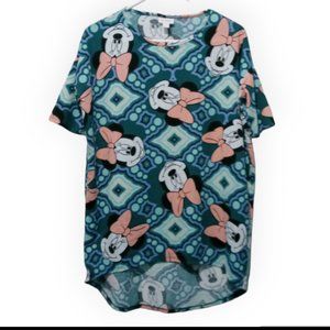 LuLaRoe Irma Women's Disney Minnie Mouse Print Top Size XXS